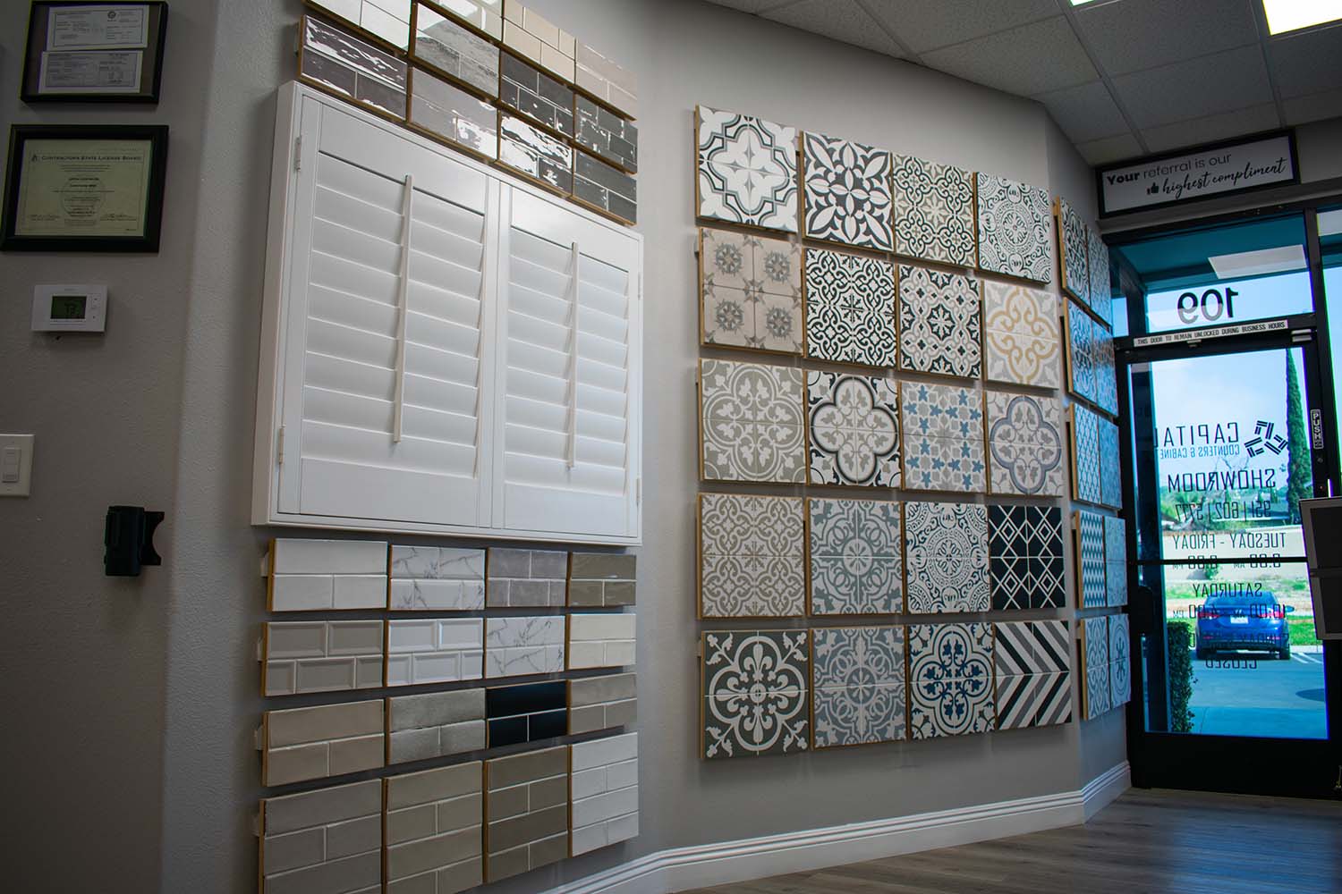 Capital Home Remodeling Center front tile wall